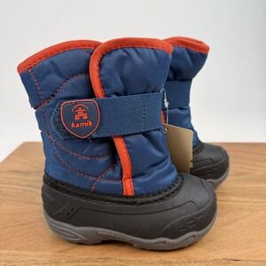 New Kids Kamik Snowbug 5 Insulated Faux Fur Lined Waterproof Snow Boots Size 6 C